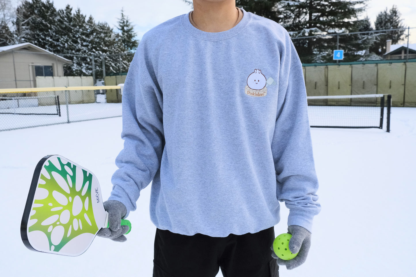 Picklebao™ Grey Crewneck