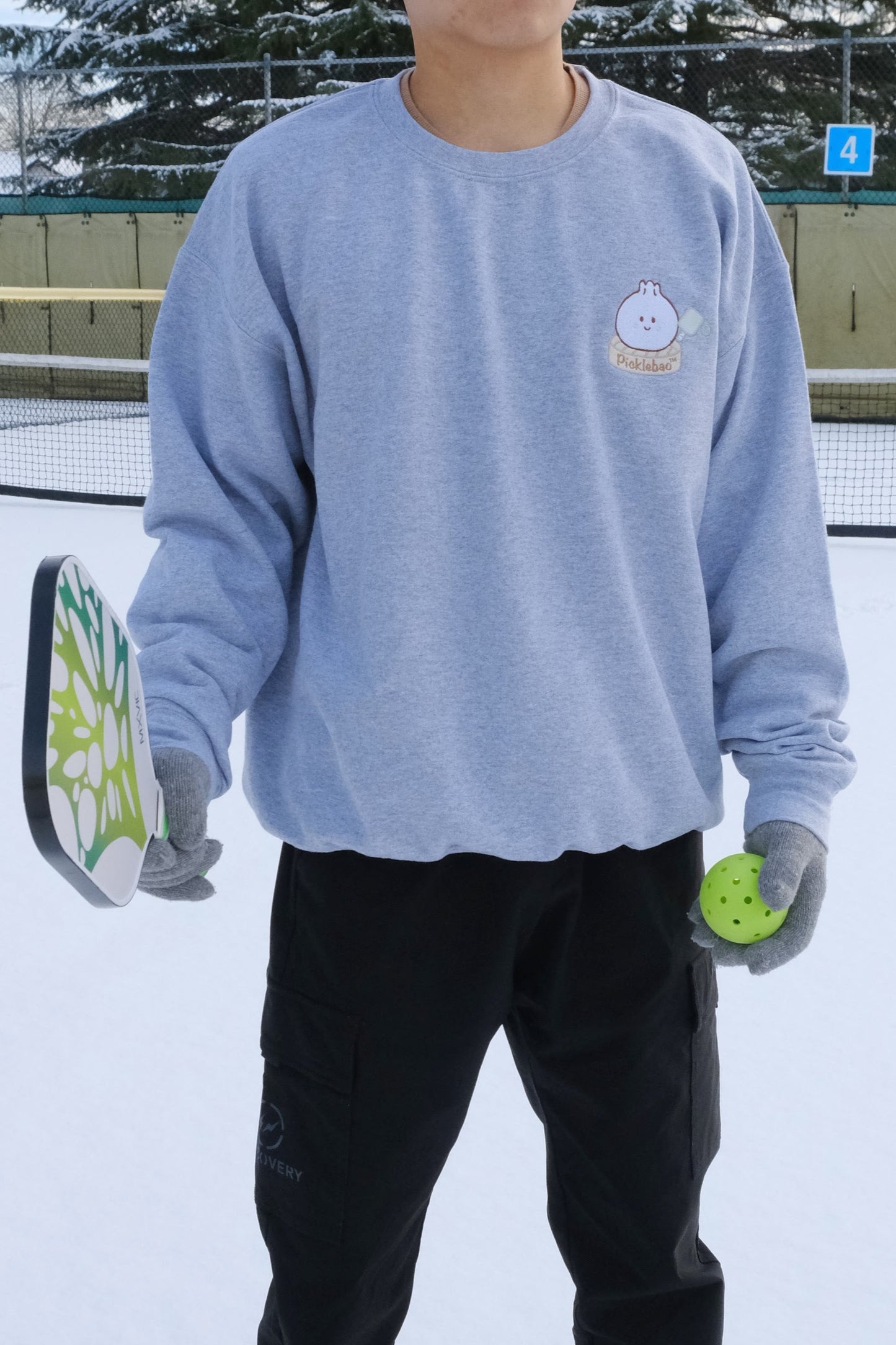 Picklebao™ Grey Crewneck